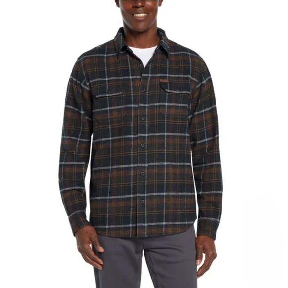 Orvis Other - Orvis Men's M Big Bear Flannel Heavyweight Button Up Shirt 100% Cotton Blue $79